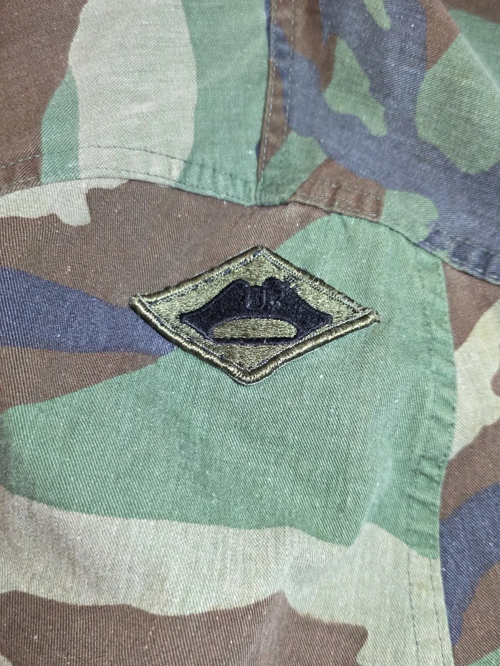 US Military Woodland Camo BDU Combat Coat Small Short